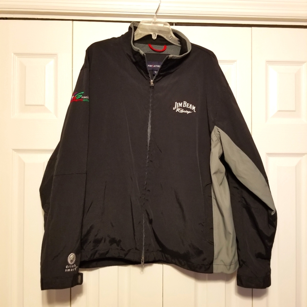 Port Authority Racing Jacket Jim Beam Andretti Gordon Embroidered Full Z…